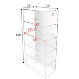 #DP320 Mirrored Back Acrylic Display Case, 5-Level Collection Display Case