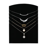 #DPJ7608BK  Bracelet Necklace and Chain Display Pad with Easel