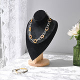 Necklace Chain Jewelry Display Holder, Jewelry Stand With Polishing Cloth, Necklaces Display Bust