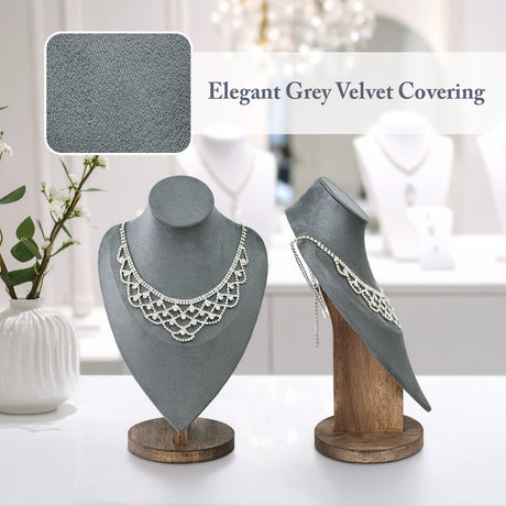 #DPN353LGR Necklace Chain Jewelry Display Holder