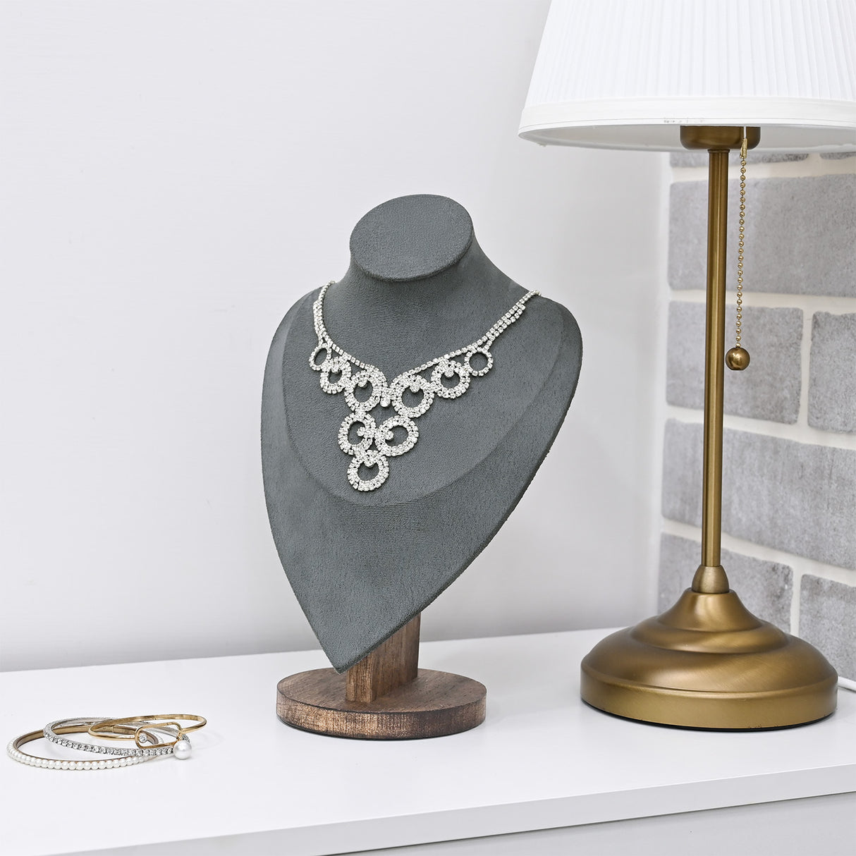 #DPN353LGR Necklace Chain Jewelry Display Holder