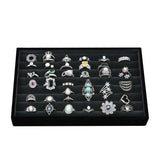 #DPR881BK  Black Velvet Ring Tray Display