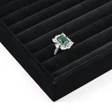 #DPR881BK  Black Velvet Ring Tray Display