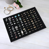 #DPR882BK  Black Velvet (100) Ring Tray