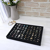 #DPR882BK  Black Velvet (100) Ring Tray