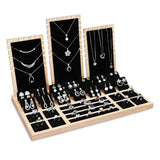 #DPS6700BK  Wood Jewelry Display Set