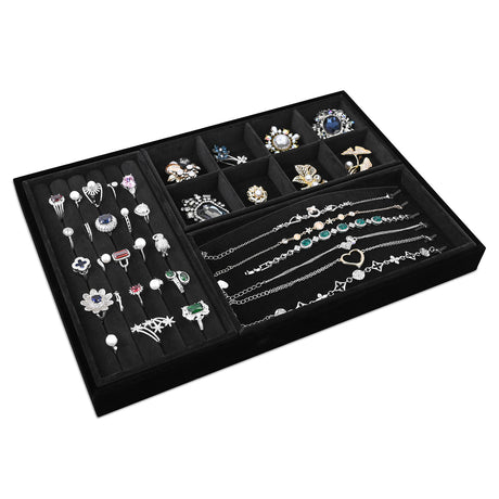 #DPS977BK  Black Velvet  Jewelry Tray