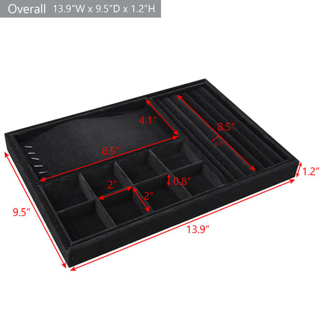 #DPS977BK  Black Velvet  Jewelry Tray