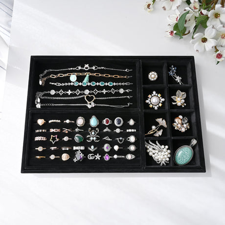 #DPS977BK  Black Velvet  Jewelry Tray
