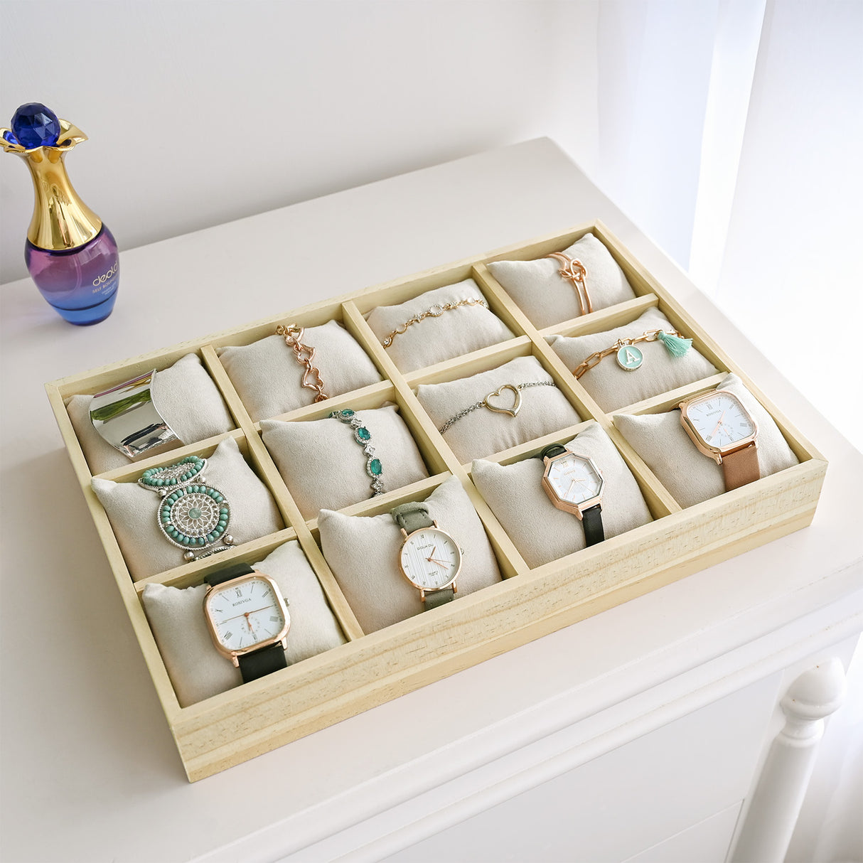 #DPW4512BK  Watch Storage Box, Watch Display Tray, Bangle Display Tray