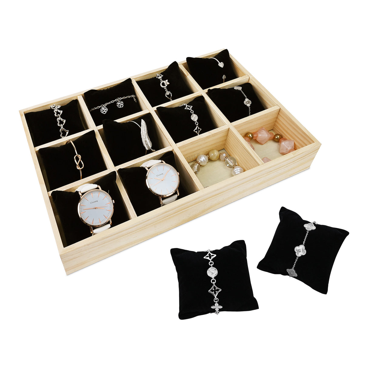 #DPW4512BK  Watch Storage Box, Watch Display Tray, Bangle Display Tray