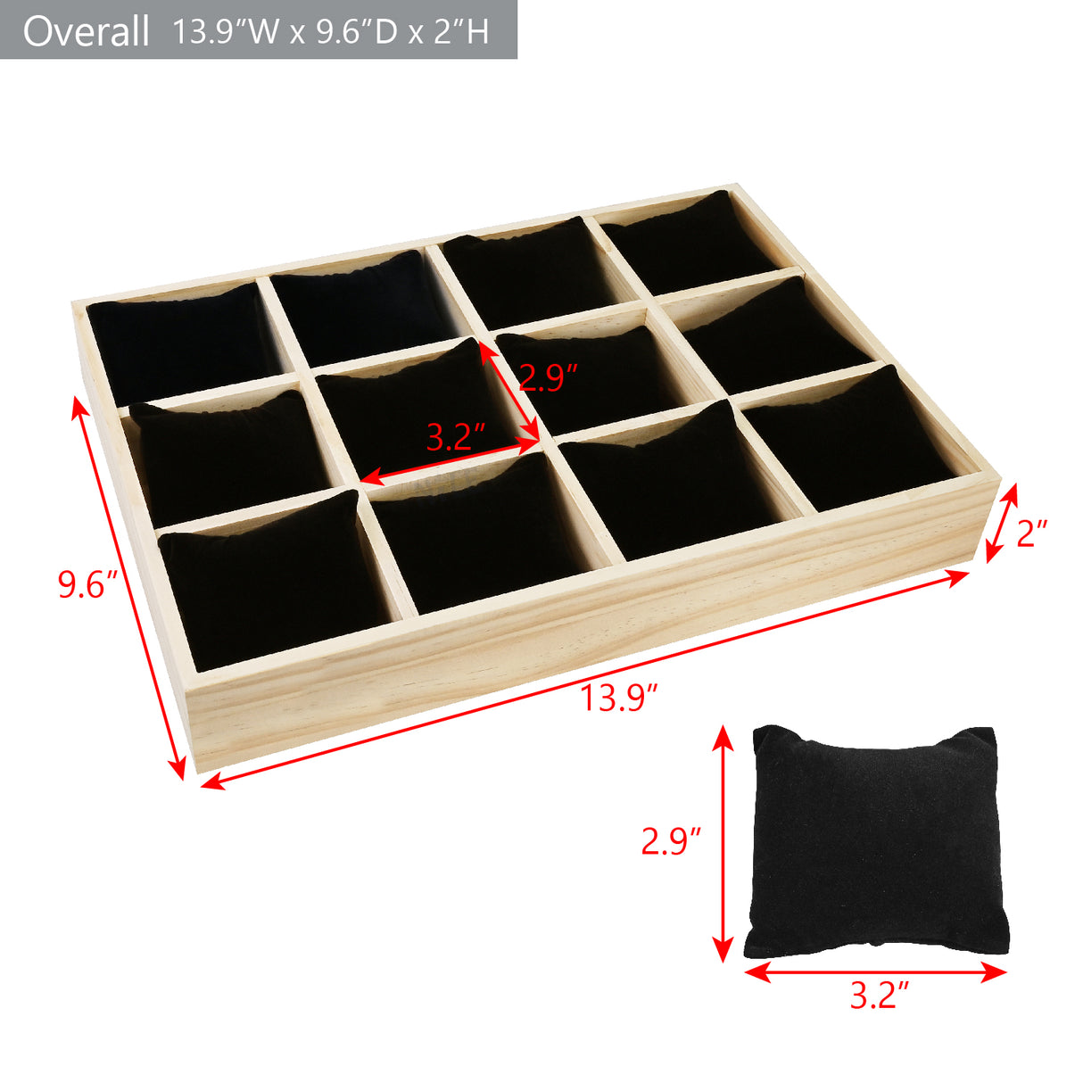 #DPW4512BK  Watch Storage Box, Watch Display Tray, Bangle Display Tray