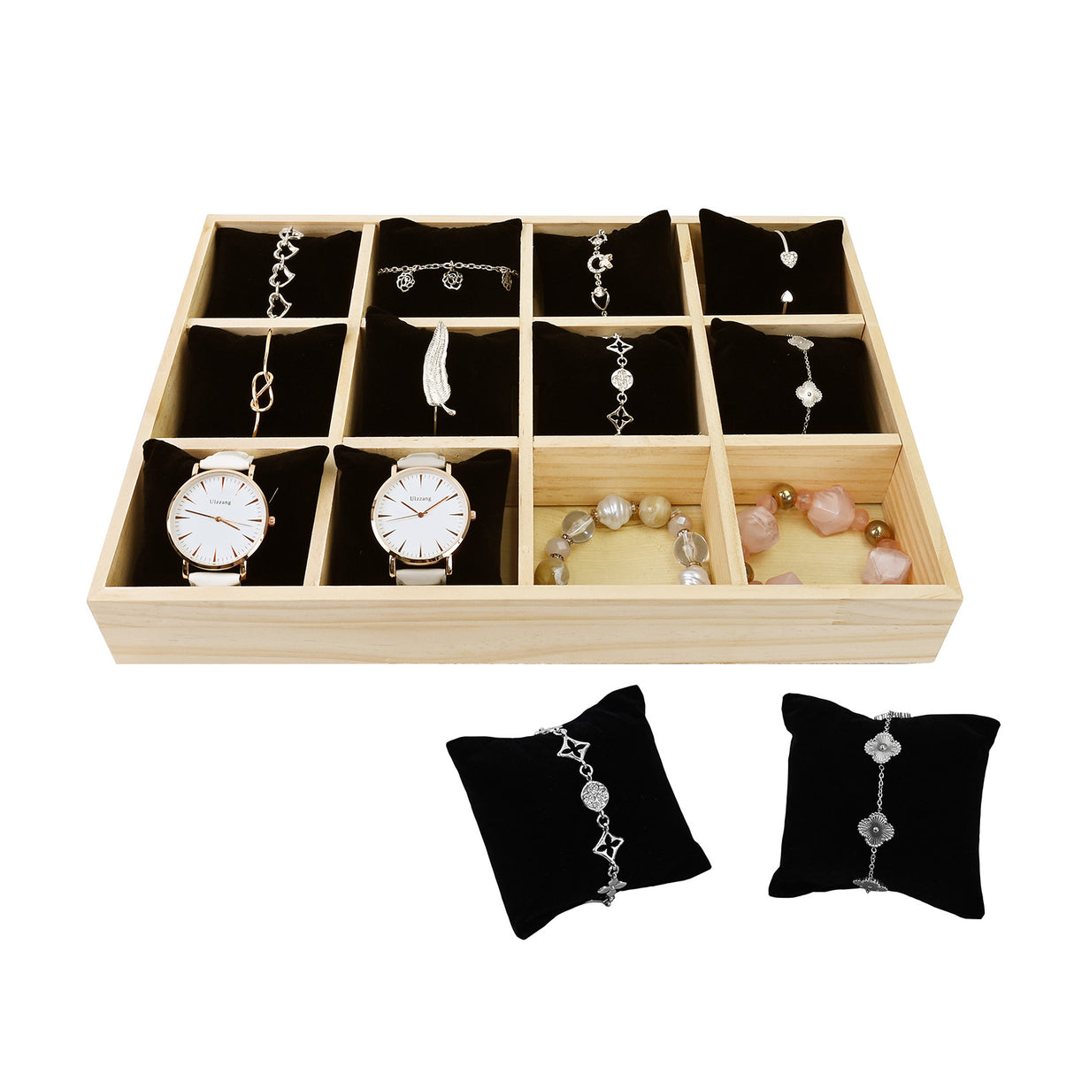 #DPW4512BK  Watch Storage Box, Watch Display Tray, Bangle Display Tray