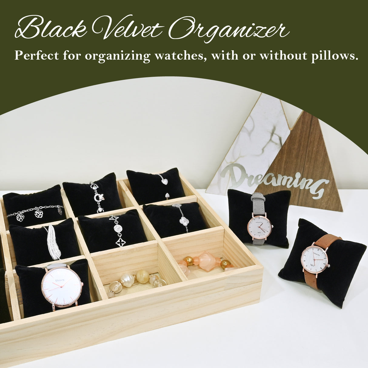 #DPW4512BK  Watch Storage Box, Watch Display Tray, Bangle Display Tray