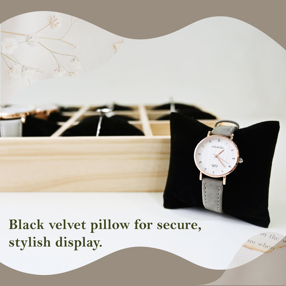 #DPW4512BK  Watch Storage Box, Watch Display Tray, Bangle Display Tray