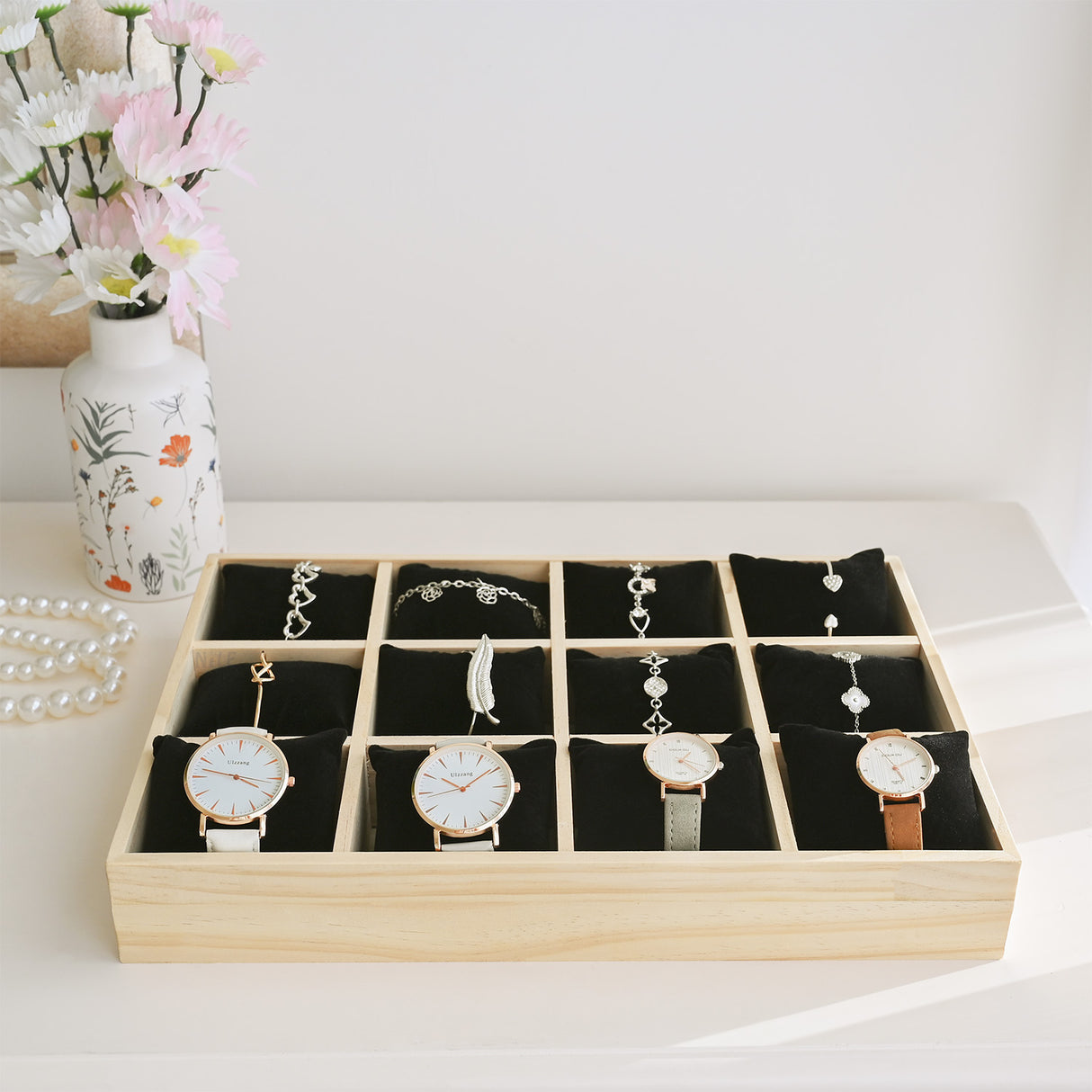 #DPW4512BK  Watch Storage Box, Watch Display Tray, Bangle Display Tray