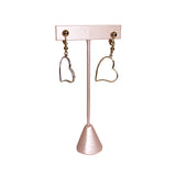 Metal T-Shaped Champagne Pink Earring Display