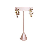 Metal T-Shaped Champagne Pink Earring Display