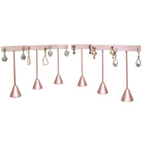 Metal T-Shaped Champagne Pink Earring Display