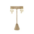 Small "T" Shape Earring Stand Burlap Linen -Nile Corp