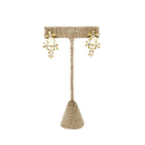 Small "T" Shape Earring Stand Burlap Linen -Nile Corp