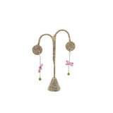 #ED-2411N-N3 Burlap Linen Earring Display Tree