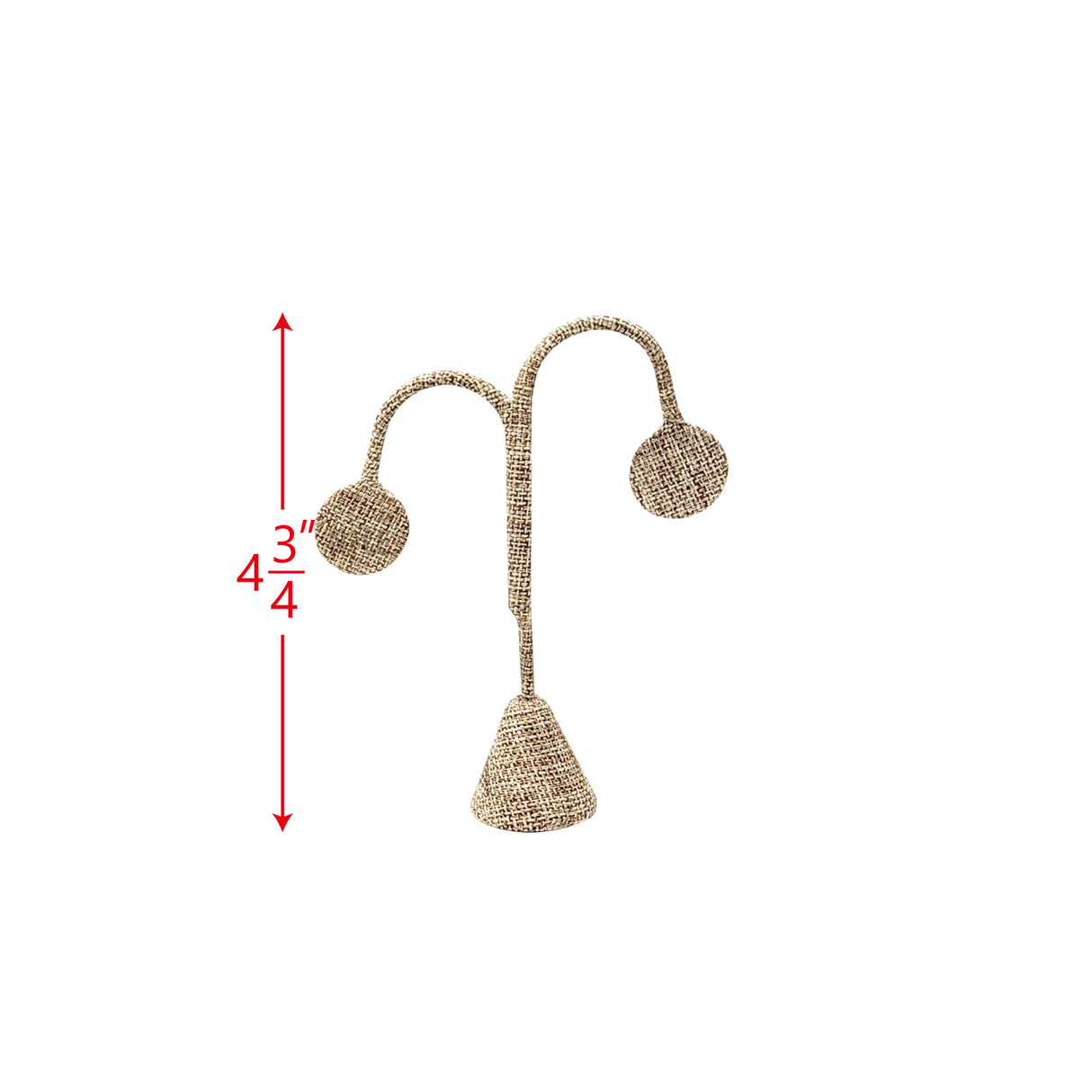 #ED-2412N-N3 Burlap Linen Earring Display Tree