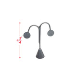 #ED-2412R-SG Steel Grey Leatherette Earring Display Tree