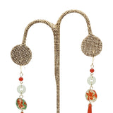 #ED-2413N-N3 Burlap Linen Earring Display Tree