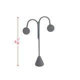 #ED-2413R-SG Steel Grey Leatherette Earring Display Tree