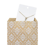 White Damask Kraft Gift Bags