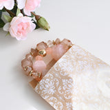 White Damask Kraft Gift Bags