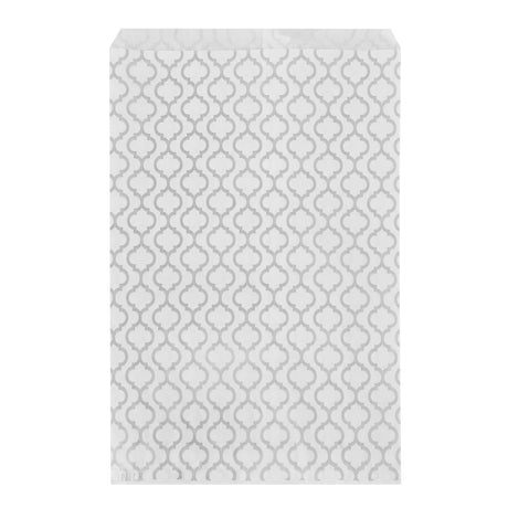Silver Printed Paper Gift Bags