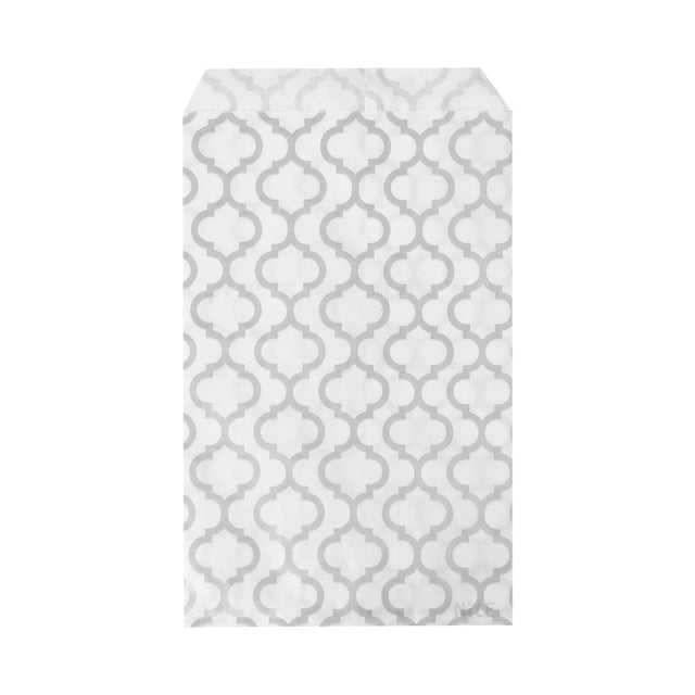 Silver Printed Paper Gift Bags
