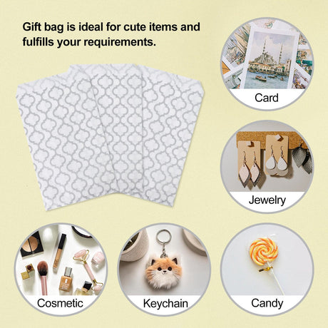 Silver Printed Paper Gift Bags