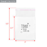 #EN3234 100pcs THANK YOU OPP clear bag with adhesive sealing