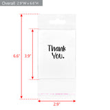 #EN6234 100pcs THANK YOU OPP clear bag with adhesive sealing