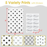 Paper Gift Bag in 5 Variety Prints with 200 Stickers

