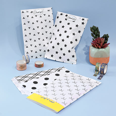 Paper Gift Bag in 5 Variety Prints with 200 Stickers

