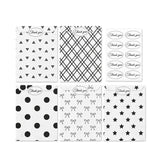 #EN8906x2 Paper Gift Bag in 5 Variety Prints with 200 Stickers
