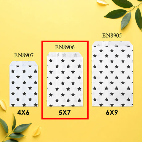 #EN8906x2 Paper Gift Bag in 5 Variety Prints with 200 Stickers
