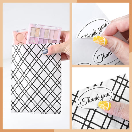 #EN8906x2 Paper Gift Bag in 5 Variety Prints with 200 Stickers
