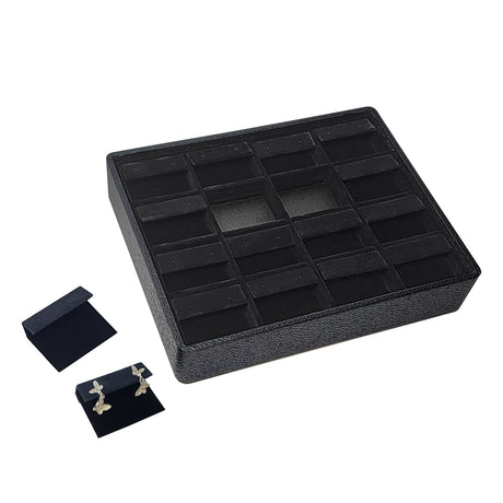 #ET916V-BK Black Velvet Earring Pad Tray