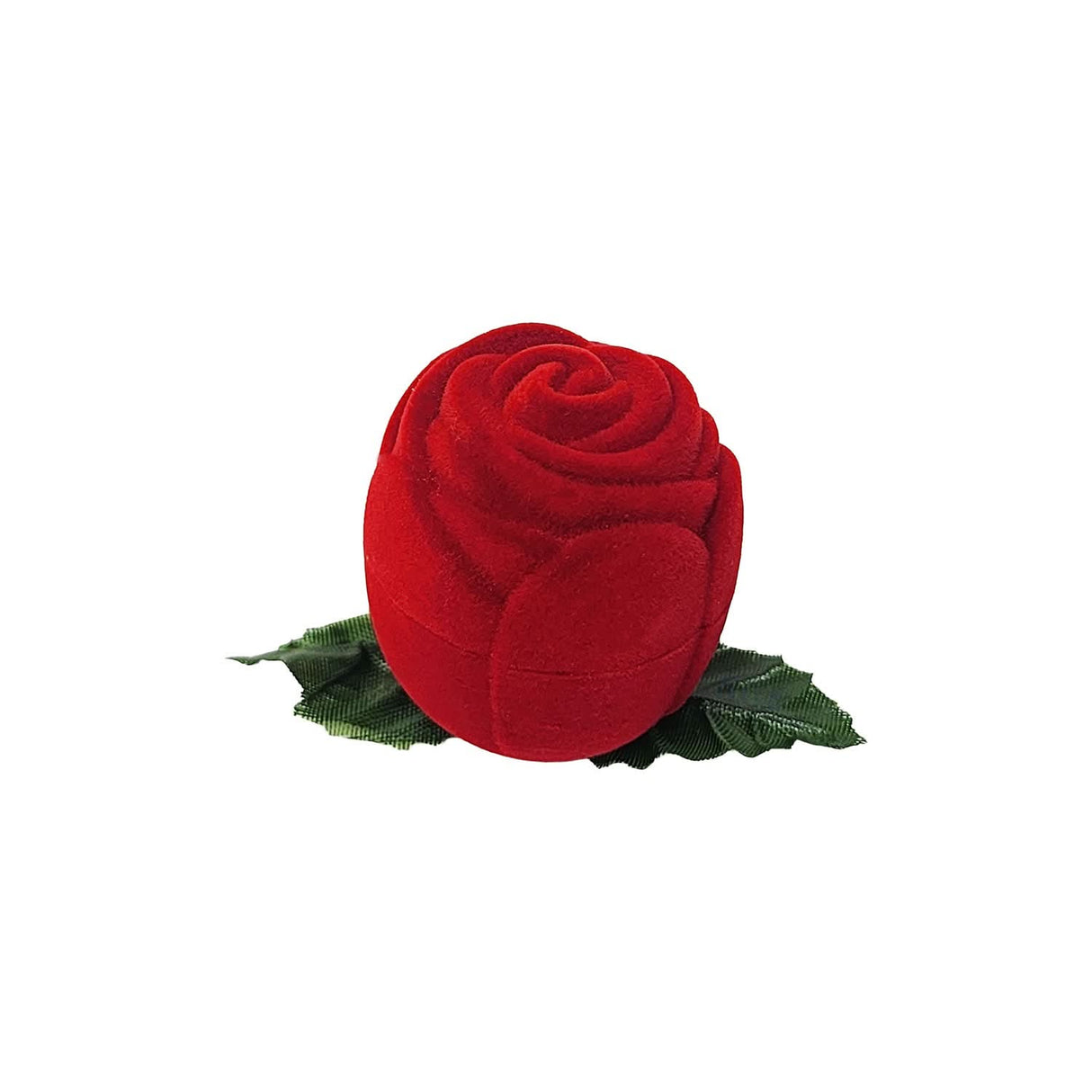 Flocked Red Rose Ring Boxes-Nile Corp