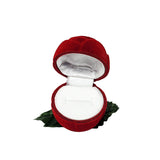 Flocked Red Rose Ring Boxes-Nile Corp