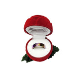 Flocked Red Rose Ring Boxes-Nile Corp