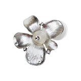 #GIF-578ES Metal Earring Silver Nickel Free Lead Free -Nile Corp