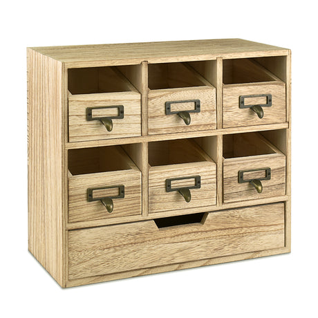 #HOM331 Wooden Desk Organizer w/ Drawers & Craft Storage Cabinet