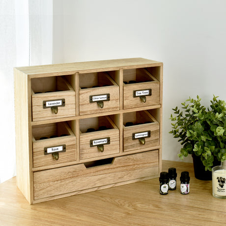 #HOM331 Wooden Desk Organizer w/ Drawers & Craft Storage Cabinet
