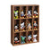 #HOM412S-BR Wall display shelves 12 Compartments